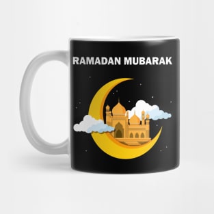 Ramadan Mubarak Ramadan Kareem Yellow Crescent Mosque Masjid Gift Mug